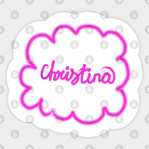 Christina. Female name. Sticker by grafinya